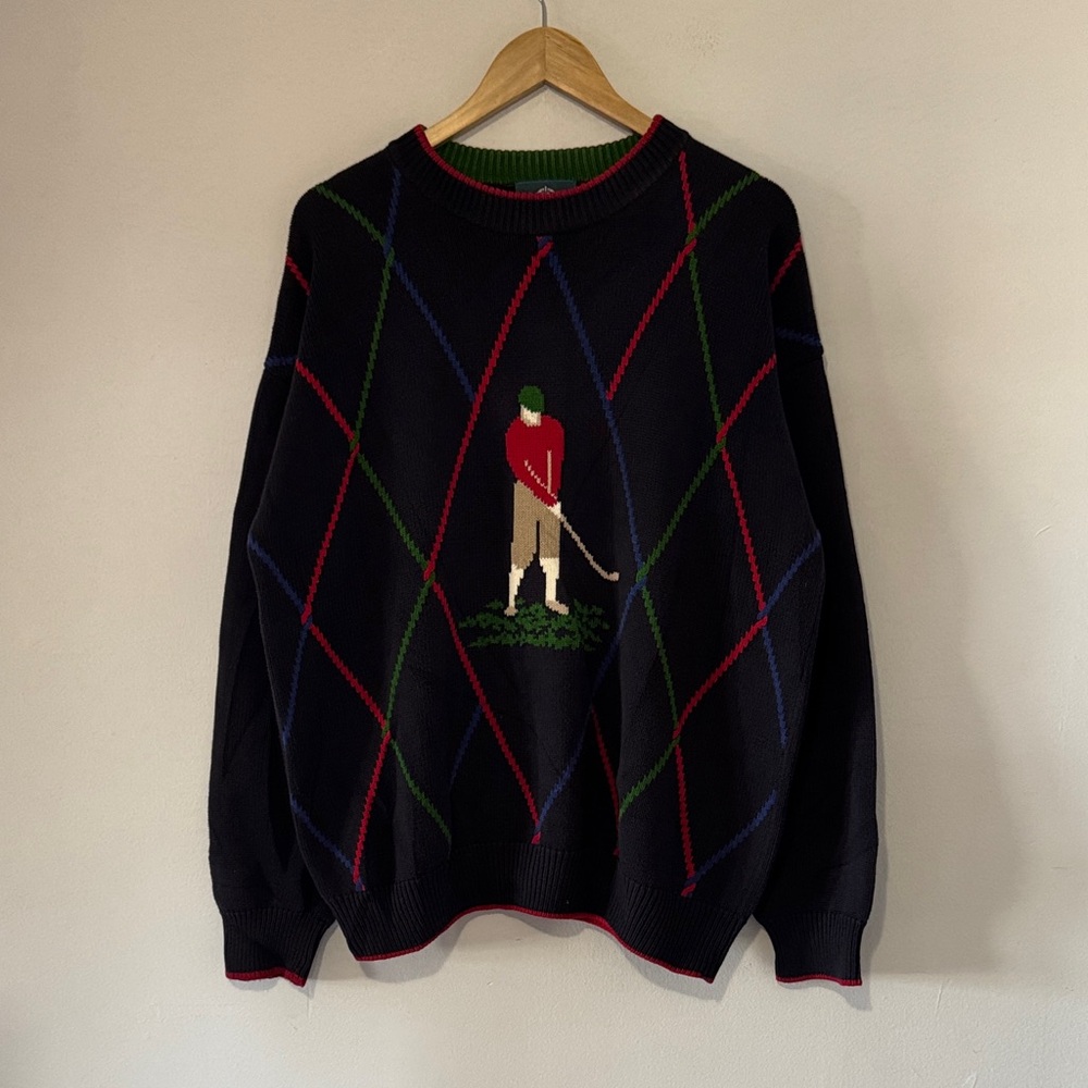 Vintage Jantzen Golf Knit Sweater / 90s / Large